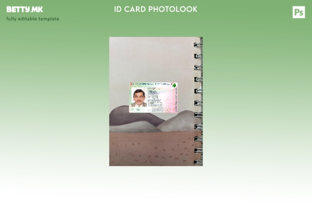 Модерен стил Либанска лична карта е преден шаблон со фото изглед